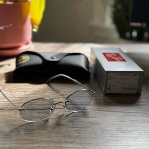 Ray-Ban RB3767 Silver Rimless Photo Chromatic Oval Sunglasses